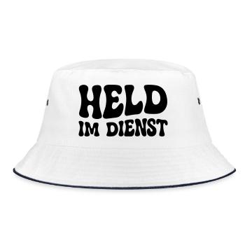 Held im Dienst - Bucket Hat - Weiß/Navy - Vorne