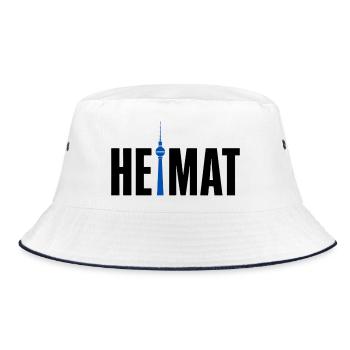 Heimat Berlin Fernsehturm - Bucket Hat - Weiß/Navy - Vorne
