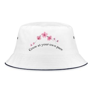 Petal flower arch in pink tones - Bucket Hat - white/navy - Front