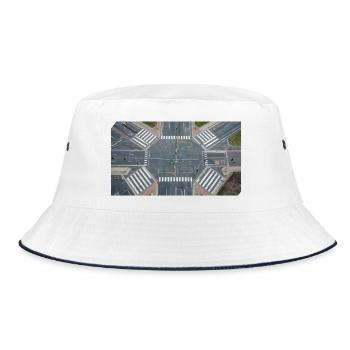 Aerial view of intersection geometry - Bucket Hat - white/navy - Front