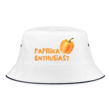 Paprika Enthusiast - Bucket Hat - white/navy - Front