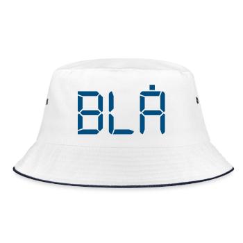 Blue - LCD - Bucket Hat - white/navy - Front
