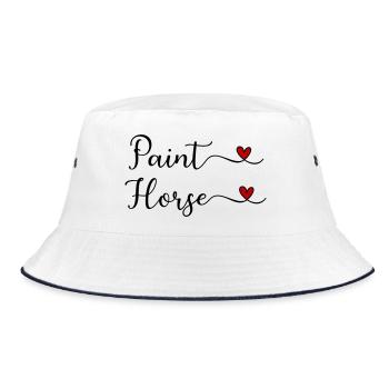 Paint Horse - Bucket Hat - Weiß/Navy - Vorne