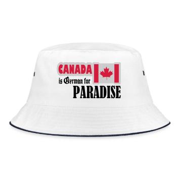 canada is german for paradise - Bucket Hat - white/navy - Front