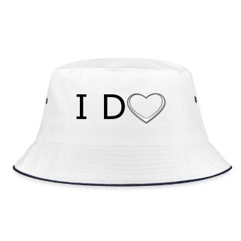I do - Bucket Hat - white/navy - Front