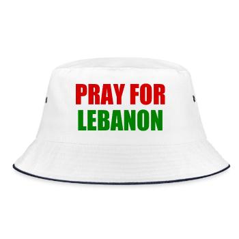 Pray for lebanon - Bob - blanc/marine - Devant