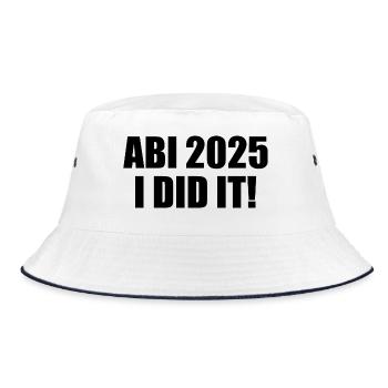 Abi 2025 i did it - Bucket Hat - white/navy - Front
