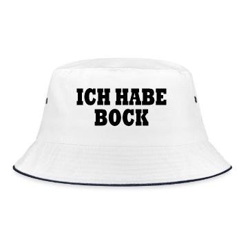 I'm up for it - Bucket Hat - white/navy - Front