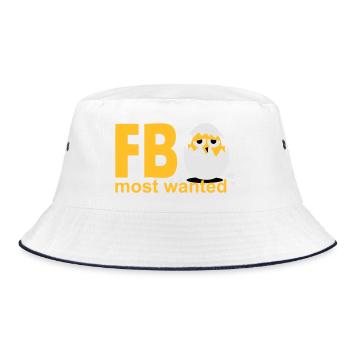 most wanted chick egg - Bucket Hat - white/navy - Front