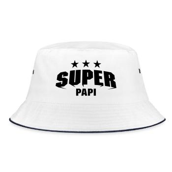 Super Papi - Bucket Hat - Weiß/Navy - Vorne