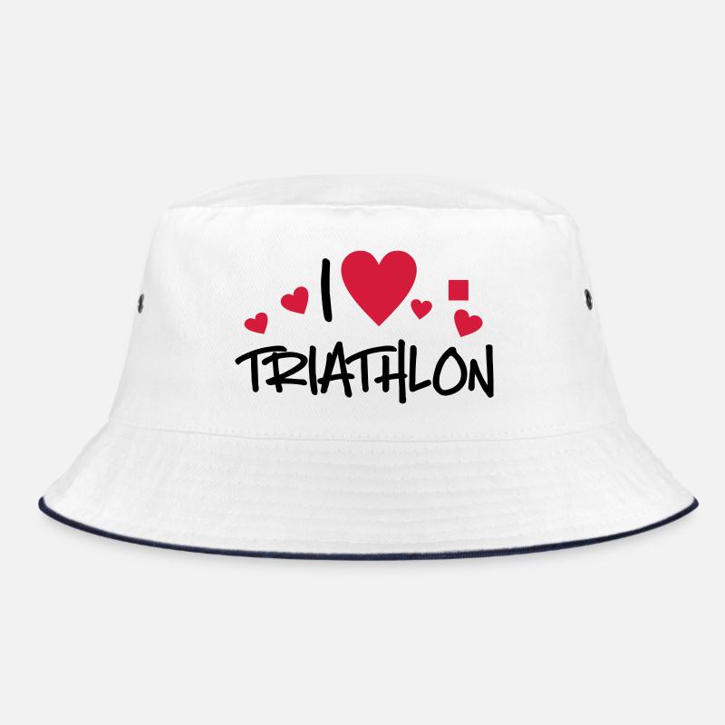 Triathlon - Bucket Hat - Weiß/Navy