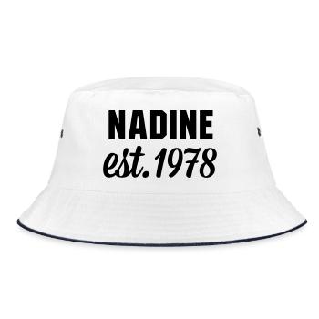 Nadine est 1978 - Bucket Hat - Weiß/Navy - Vorne