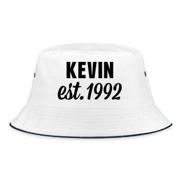 Kevin est 1992 - Bucket Hat - Weiß/Navy - Vorne