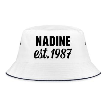 Nadine est 1987 - Bucket Hat - Weiß/Navy - Vorne