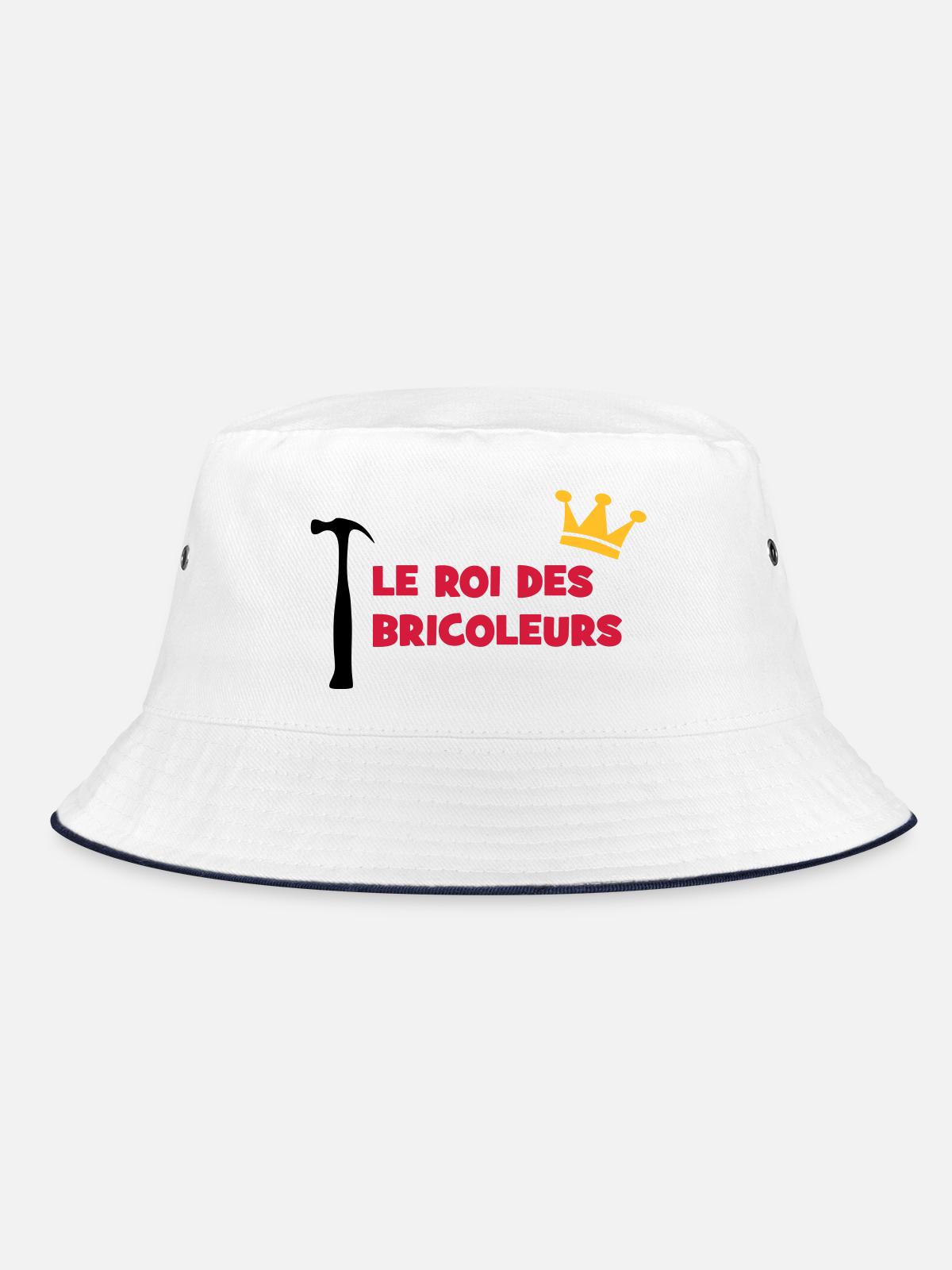 The King of Handymen - Bucket Hat - white/navy - Front