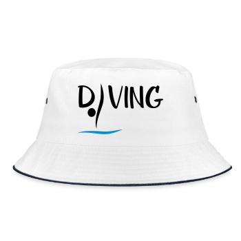 Turmspringen - Bucket Hat - Weiß/Navy - Vorne