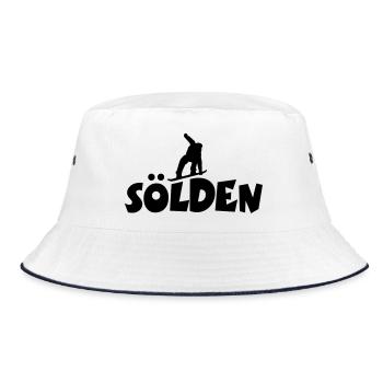 Sölden Snowboarding - Bucket Hat - Weiß/Navy - Vorne