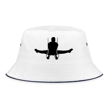gymnastics men - Bucket Hat - white/navy - Front
