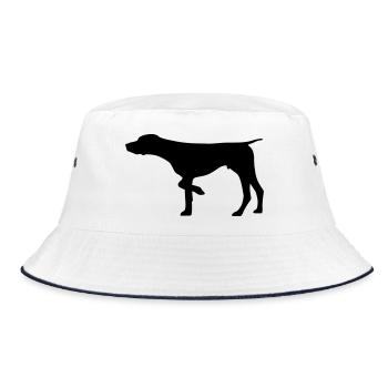 German Shorthaired Pointer - Bucket Hat - white/navy - Front