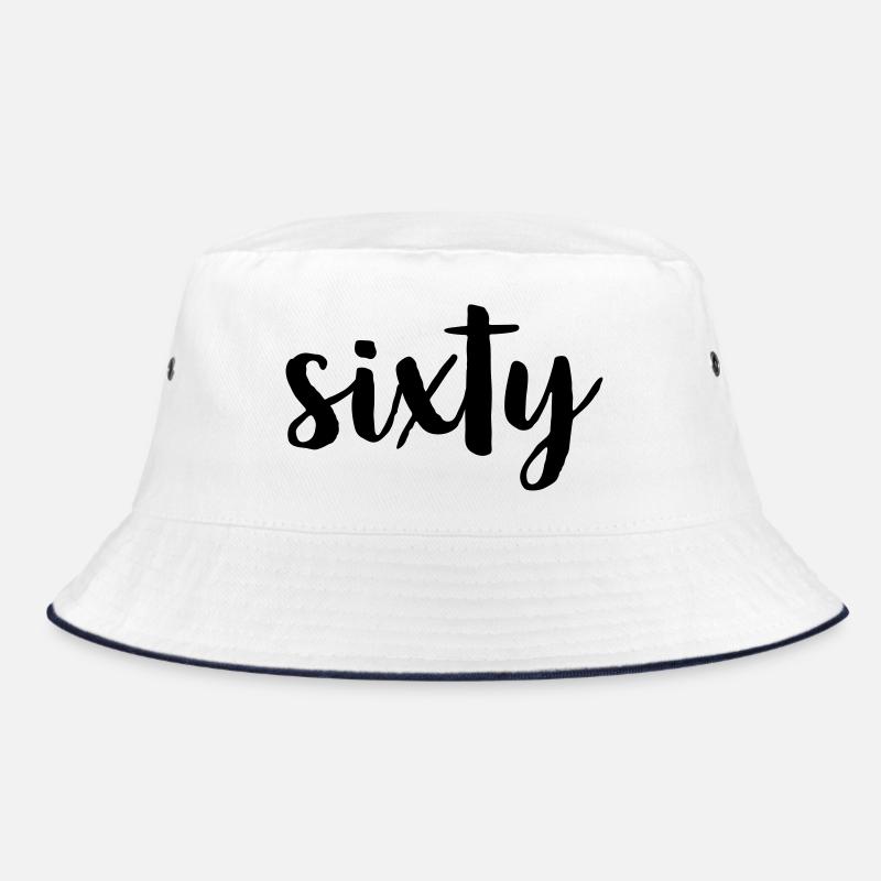 60 sixty 60th birthday gift number 60 number Bucket Hat