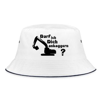 Can I hit on you? - Bucket Hat - white/navy - Front