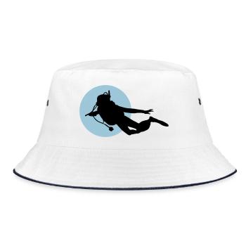 Diving - Bucket Hat - Weiß/Navy - Vorne