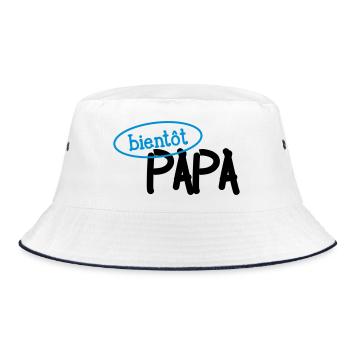 Bientôt Papa ! - Bob - blanc/marine - Devant