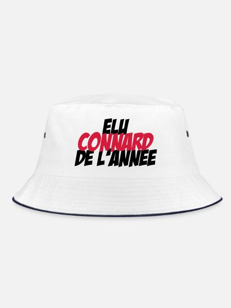 Elu Connard de l'année ! - Bob - blanc/marine - Devant