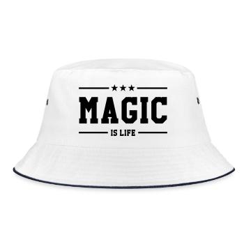 Magic is life - Bucket Hat - Weiß/Navy - Vorne