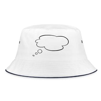 Thought bubble - Bucket Hat - white/navy - Front