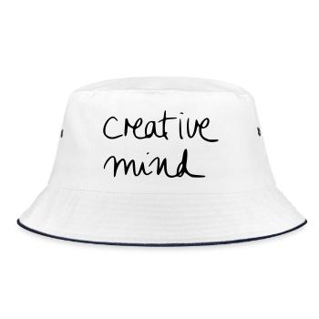 creative mind - Bucket Hat - white/navy - Front