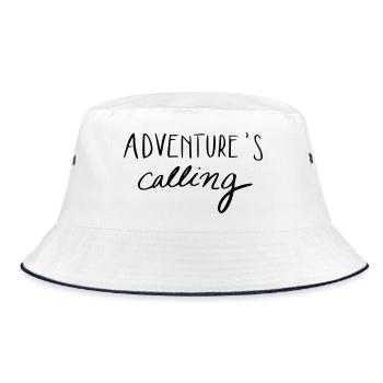 Adventure's calling - Bucket Hat - white/navy - Front