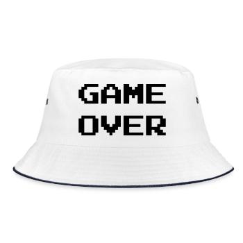 Game Over / Geek / Gaming / Gamer / Gamer / Player - Bob - blanc/marine - Devant