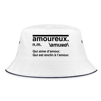 Définition amoureux style dictionnaire - Bob - blanc/marine - Devant