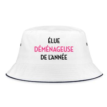 Mover Frachtführer Déménageur Déménagement - Bucket Hat - white/navy - Front