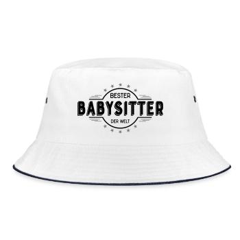 babysitter - Bucket Hat - Weiß/Navy - Vorne
