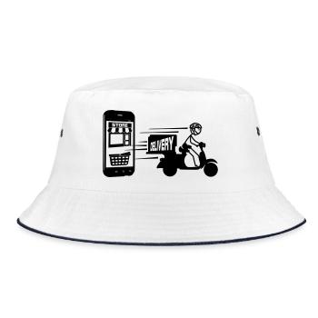 Achats en ligne et livraison scooter - Bob - blanc/marine - Devant