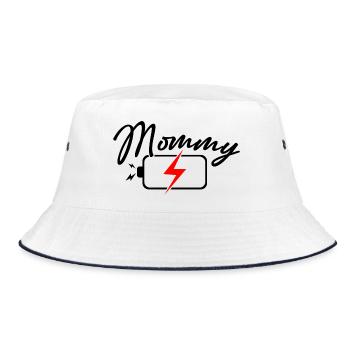 Crimson Lightning Emblem - Bucket Hat - white/navy - Front