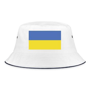 Ukraine Flag Flag - Bucket Hat - white/navy - Front