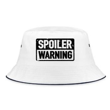 cinema, series, spoiler, film - Bucket Hat - white/navy - Front