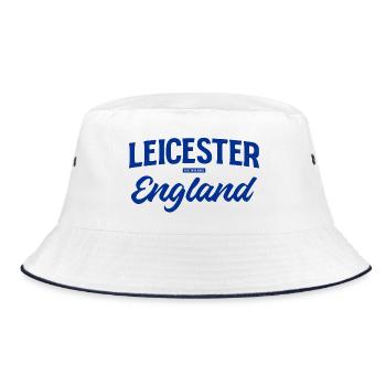 Logo d’écriture de Leicester England - Bob - blanc/marine - Devant