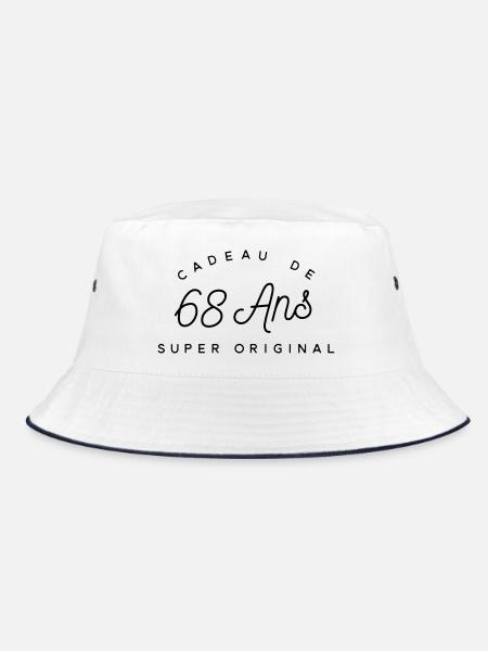 Cadeau 68 ans  - Bob - blanc/marine - Devant