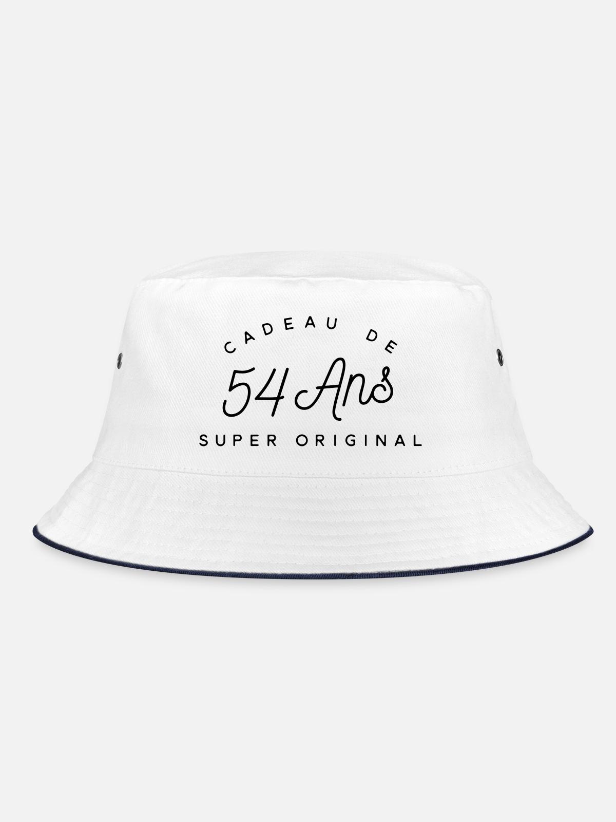 Cadeau 54 ans - Bob - blanc/marine - Devant