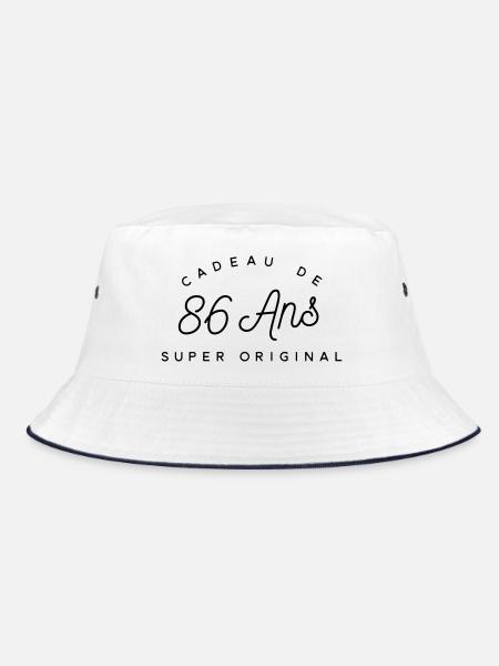 Cadeau 86 ans   - Bob - blanc/marine - Devant