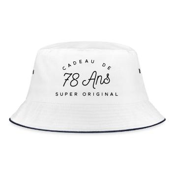 Cadeau 78 ans  - Bob - blanc/marine - Devant