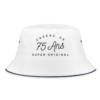 Cadeau 75 ans  - Bob - blanc/marine - Devant
