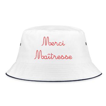 MAÎTRESSE. MERCI. MERCI MAÎTRESSE - Bob - blanc/marine - Devant