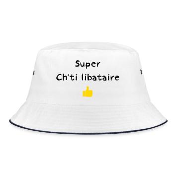 Ch'til ibataire shirt pour célibataire - Bob - blanc/marine - Devant