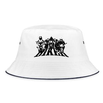 Biker Group Black/White - Bucket Hat - white/navy - Front