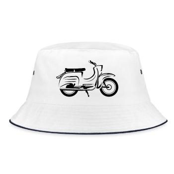 Simson Schwalbe Fans Friends icône icône logo - Bob - blanc/marine - Devant